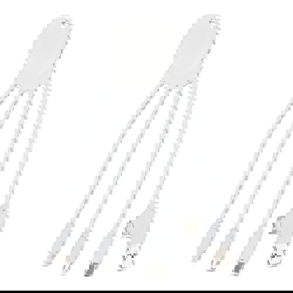 4009| Xoopar Eco Octopus Ladekabel Ocean Bound Plastic - Weiss