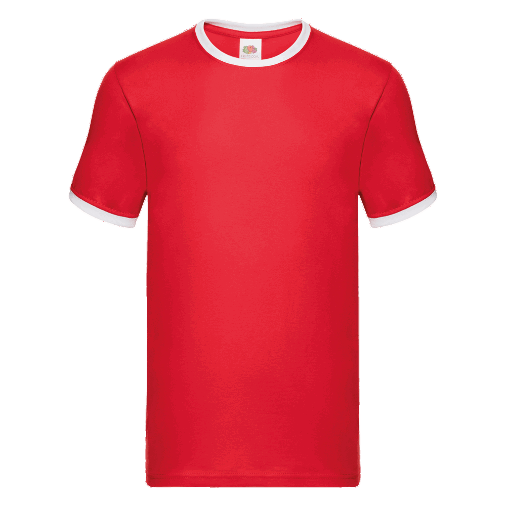 611680 - Valueweight Ringer T-Shirt - rot/weiß