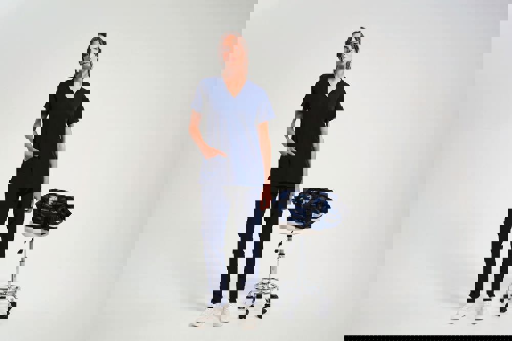 NN310X - Tunika mit Stretchanteil und kurzen Ärmeln, Damen