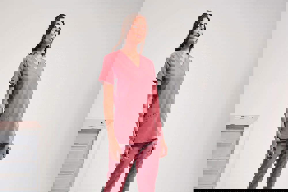 NN310X - Tunika mit Stretchanteil und kurzen Ärmeln, Damen