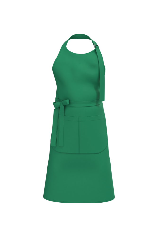 K8007 - Bio-Baumwolle Schürze mit Tasche - Green Field