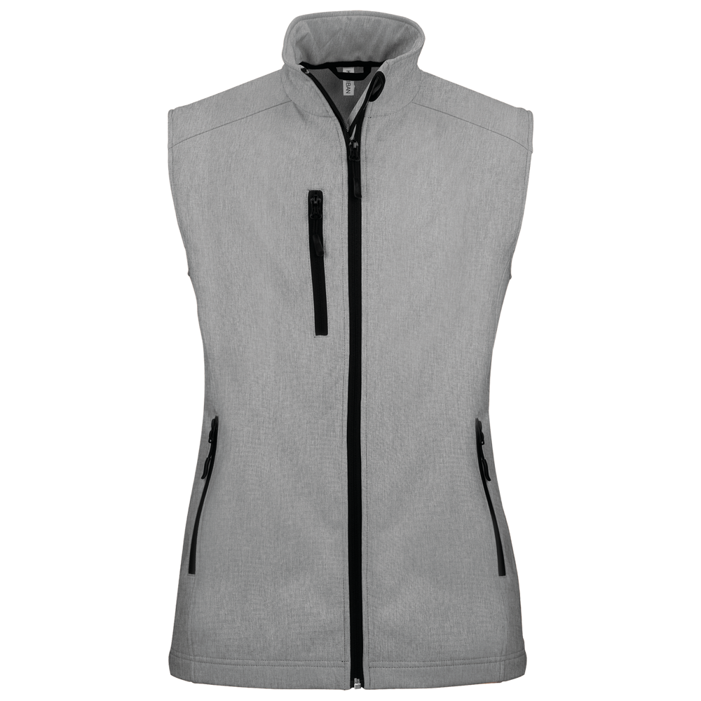 K404 - Damen Softshell Bodywärmer - Marl Grey