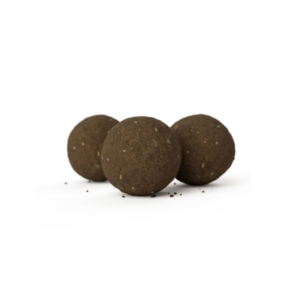 5-er BIO Seedbomb Set - Flower-Ball "Bienenwiese" - torffreibraun