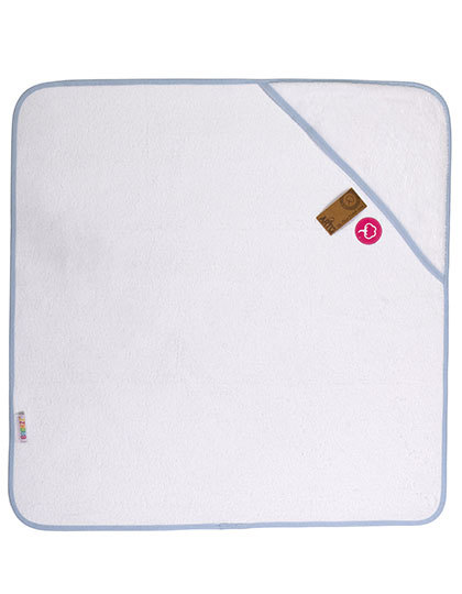 ARTG - Babiezz® ALL-Over Sublimation Hooded Towel - White, Light Blue