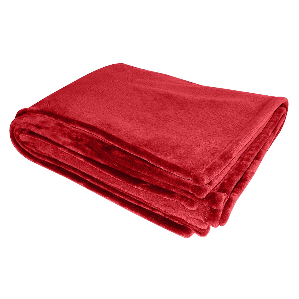 Flanell Kuscheldecke 200 x 150 cm - rot