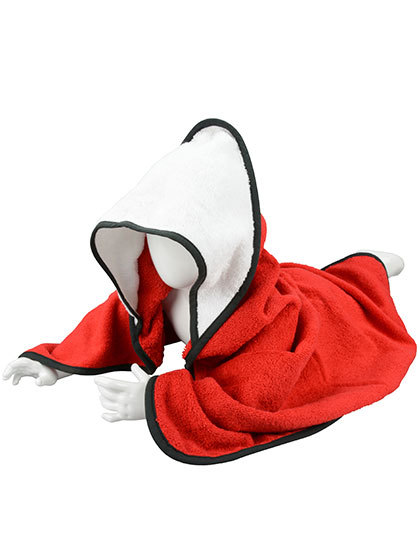 ARTG - Babiezz® Hooded Towel - Fire Red, White, Black