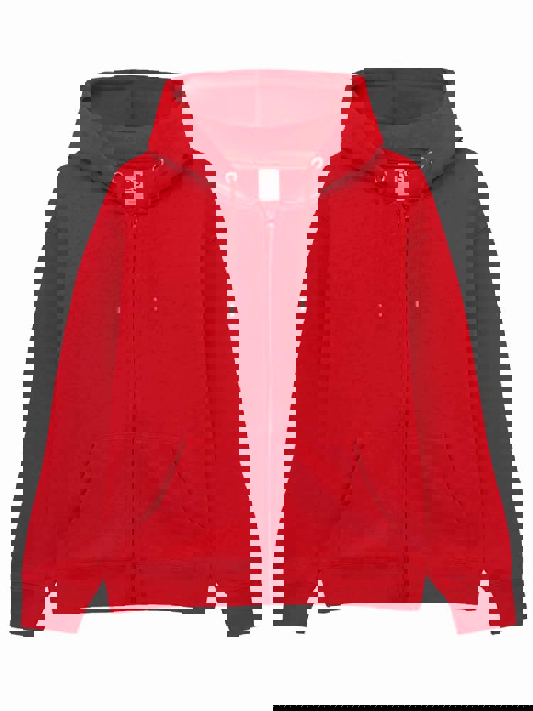 BS Chili Hoodie mit durchgehendem Reißverschluss, 280 gr/m² - Rot (PMS 186c)