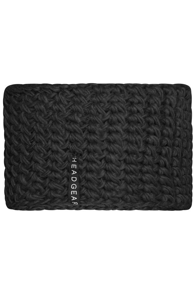 Crocheted Headband - Black (ca. Pantone blackC)