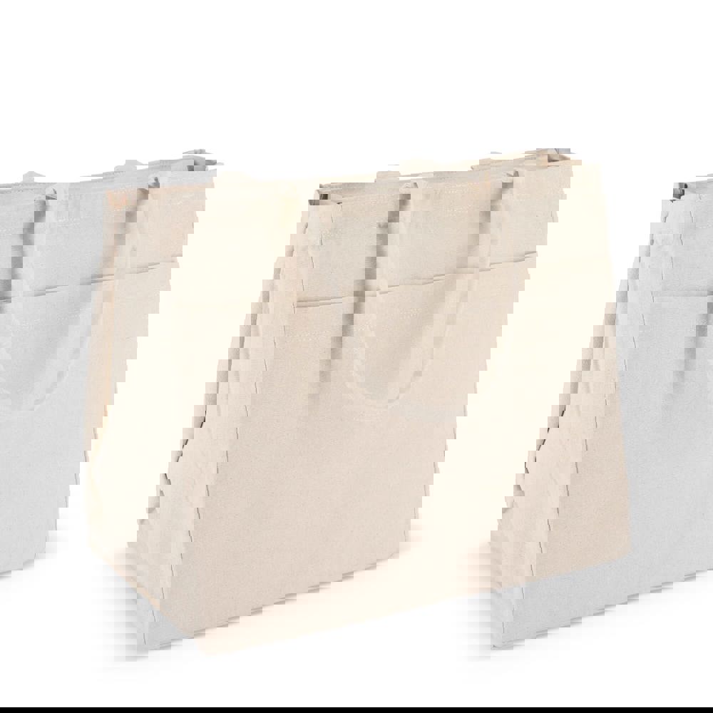 Baumwoll-Tragetasche mit Reißverschluss OEKO-TEX® 39 x 24 x 34cm 320g/m²