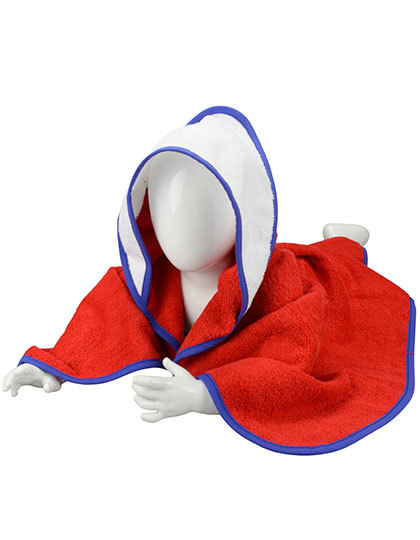 ARTG - Babiezz® Hooded Towel - Fire Red, White, True Blue