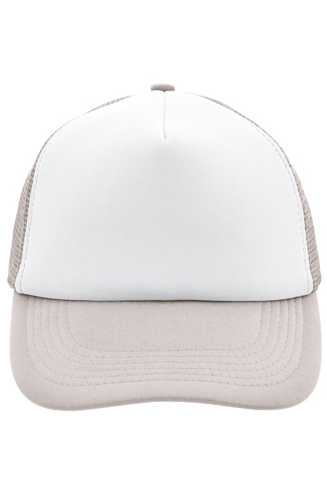 5 Panel Polyester Mesh Cap - White/light-grey (ca. Pantone white
400C)