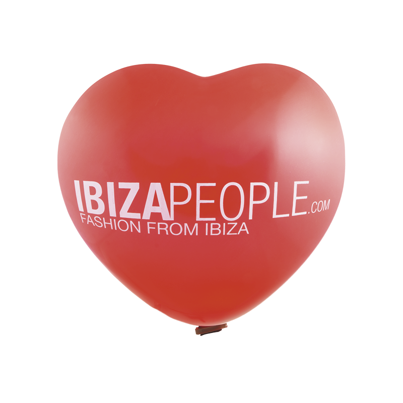 Bedruckte Riesenballons Herzform Ø 65 cm 