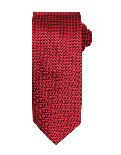 Premier Workwear - Puppy Tooth Tie - Red
