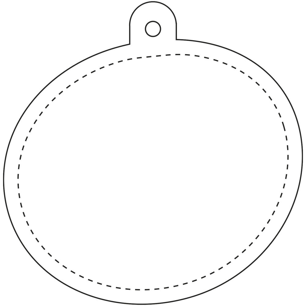 RFX™ H-09 ovaler reflektierender PVC-Anhänger