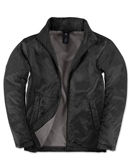 B&C COLLECTION - Men´s Jacket Multi-Active - Black, Warm Grey