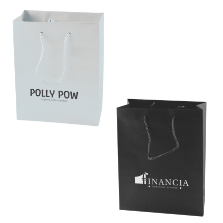 Glänzende Papiertasche, 270x370x120 mm