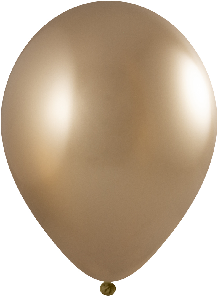 Ballons ohne Druck 90/100 cm Ø - 35 cm - 12 inch - Gold Chrom (4715) Chroom (± PMS 871)