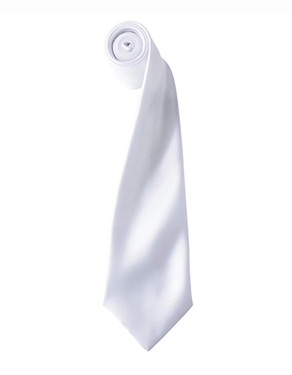 Premier Workwear - Colours Collection Satin Tie - White