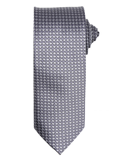 Premier Workwear - Puppy Tooth Tie - Silver (ca. Pantone Cool Gray 7C)