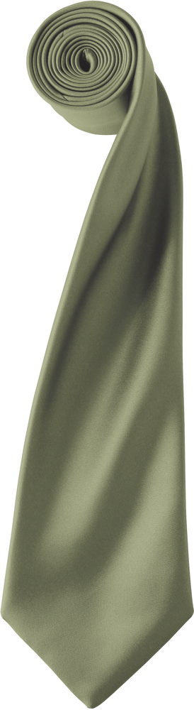PR750 - colours' Satin Tie - Green Olive