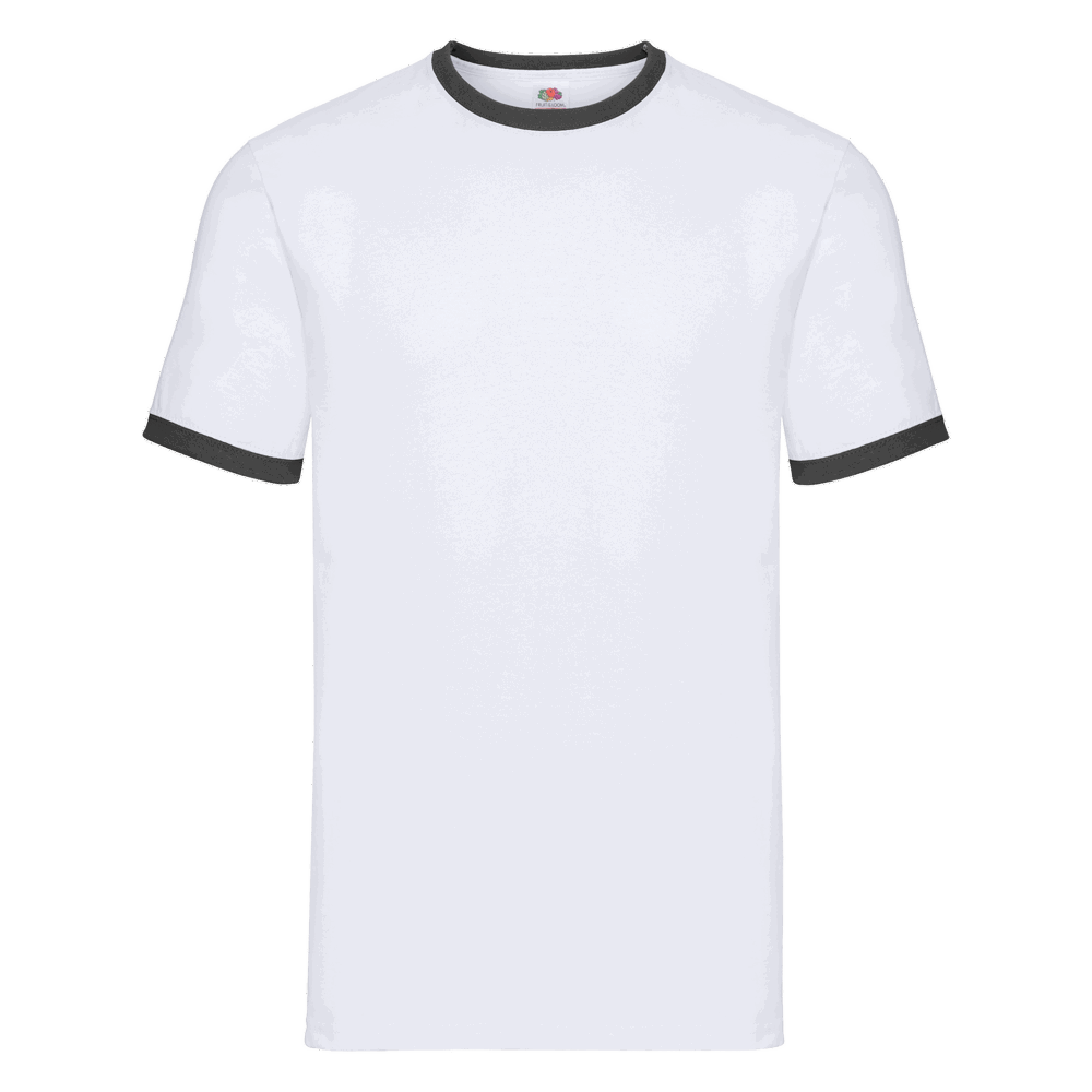 611680 - Valueweight Ringer T-Shirt - Weiß/schwarz