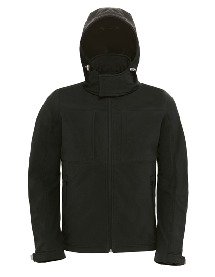 B&C COLLECTION - Men´s Hooded Softshell - Black