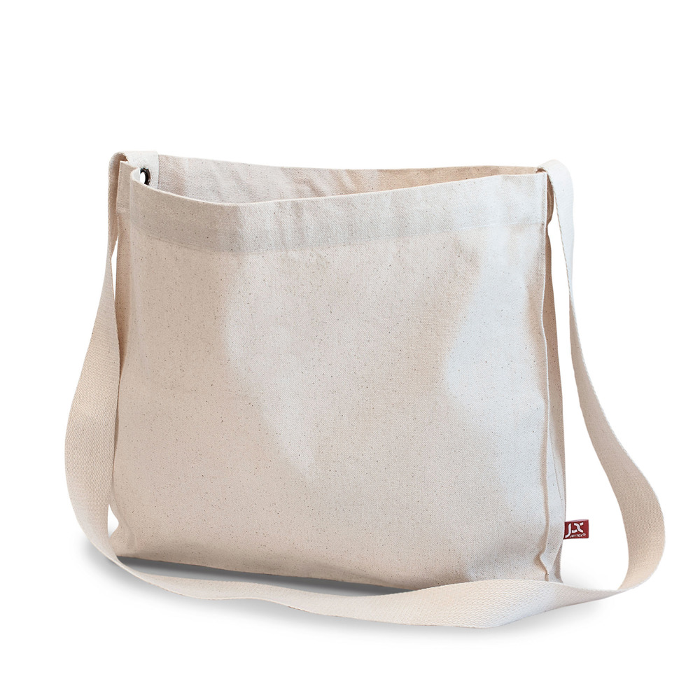 BILBAO – Canvas-Umhängetasche mit gewebtem Schultergurt und Metallöse