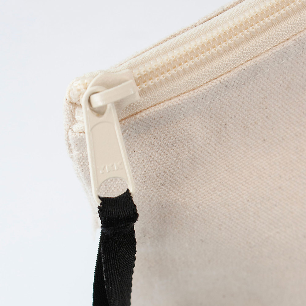 HEIDELBERG – Canvas-Reißverschlusstasche mit Kontrastboden und Trageschlaufe