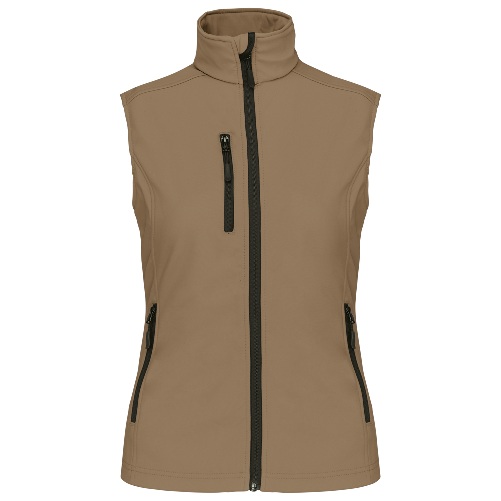K404 - Damen Softshell Bodywärmer - camel