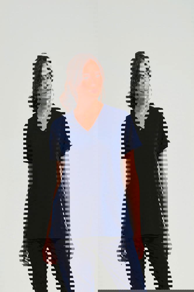 NN310X - Tunika mit Stretchanteil und kurzen Ärmeln, Damen