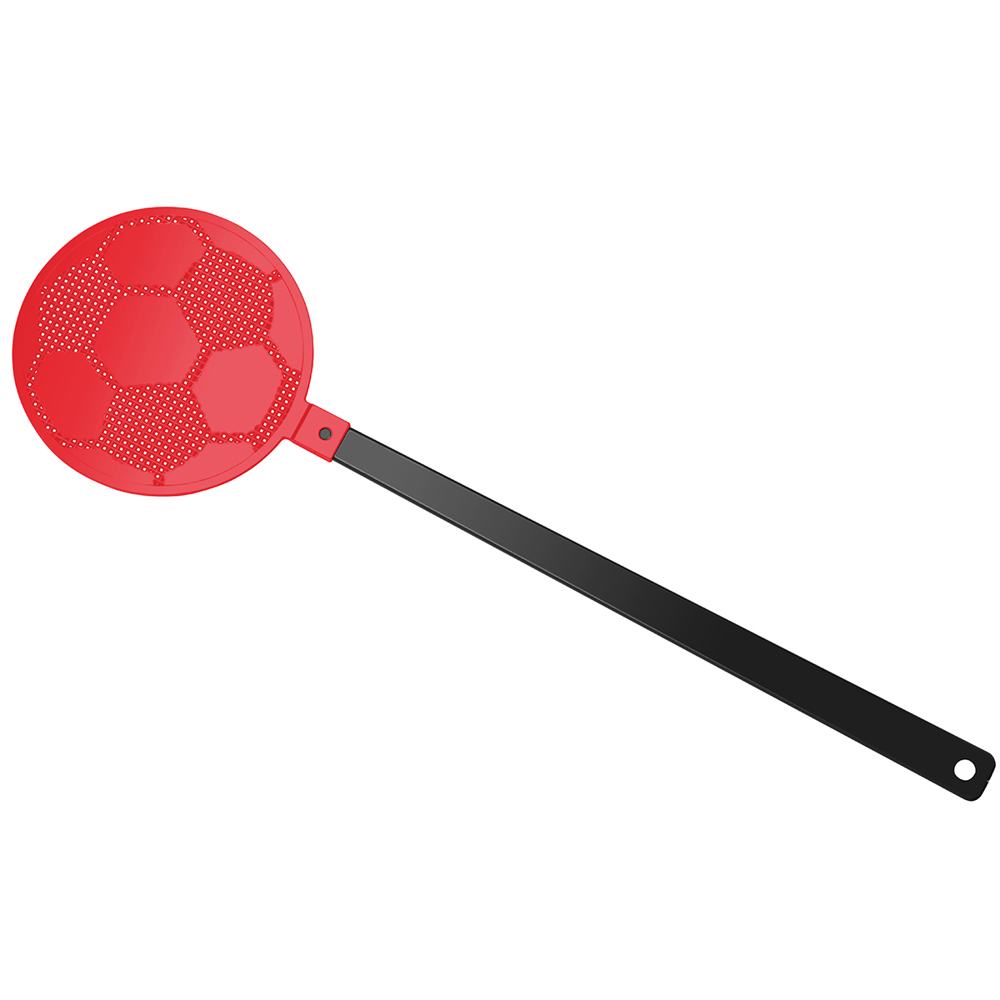 Fliegenklatsche "Fußball" - schwarz/rot