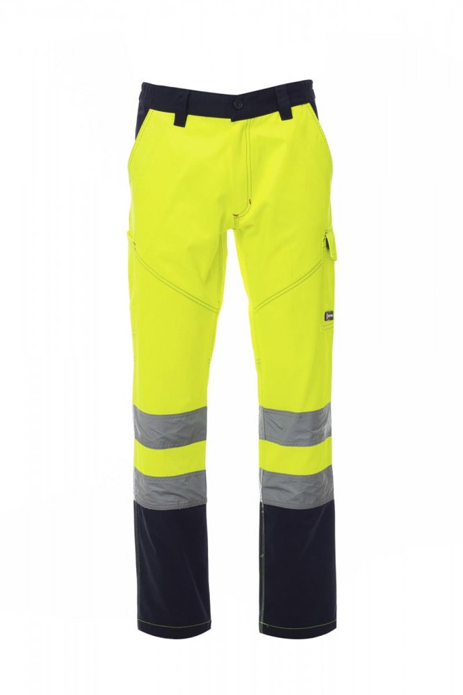 Herrren Warnschutz-Hose CHAT - gelb/marineblau