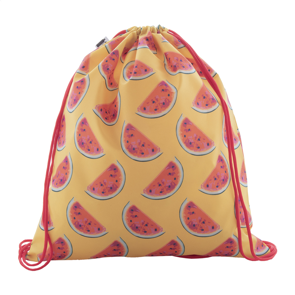 CreaDraw RPET - individueller Turnbeutel - rot/weiß