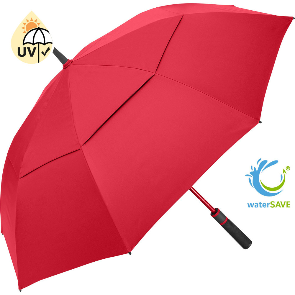 2385 AC-Golf-/Gästeschirm FARE® Doubleface XL Vent - rot/schwarz wS