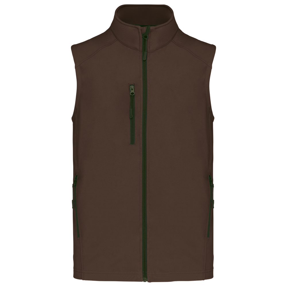 K403 - Herren Softshell Bodywärmer - Chocolate
