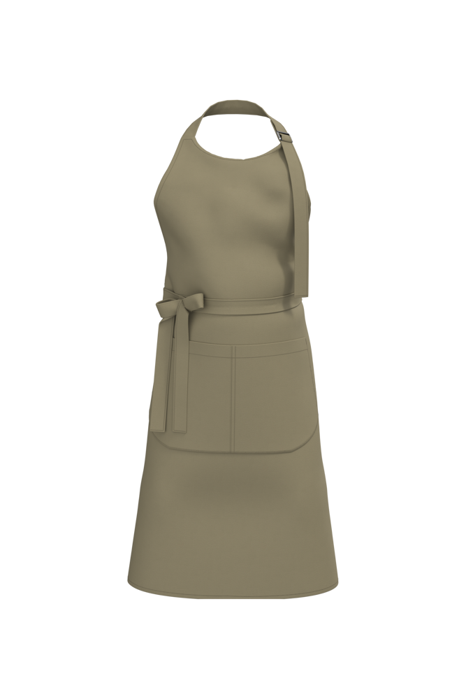 K8007 - Bio-Baumwolle Schürze mit Tasche - Light Olive Green