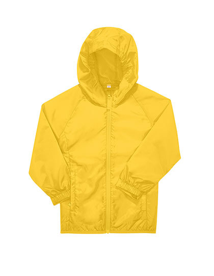 B&C BE INSPIRED - Kids #Reset Windbreaker - Pop Yellow