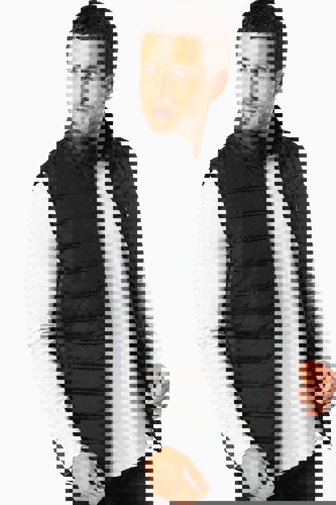 K6170 - Bodywarmer aus zwei Materialien für Herren