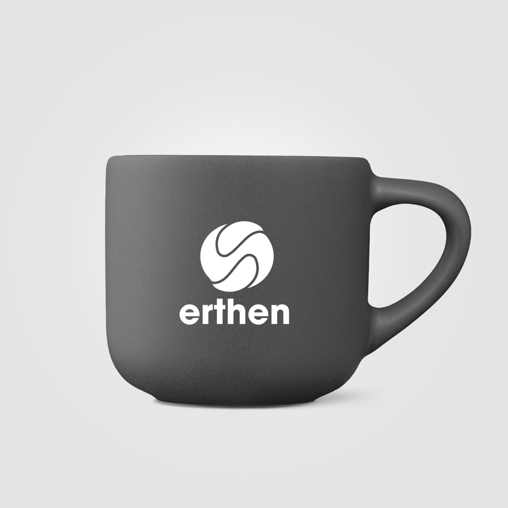 Alba Espresso-Keramiktasse mit mattem Finish - 90 ml - Grau (#75787B)