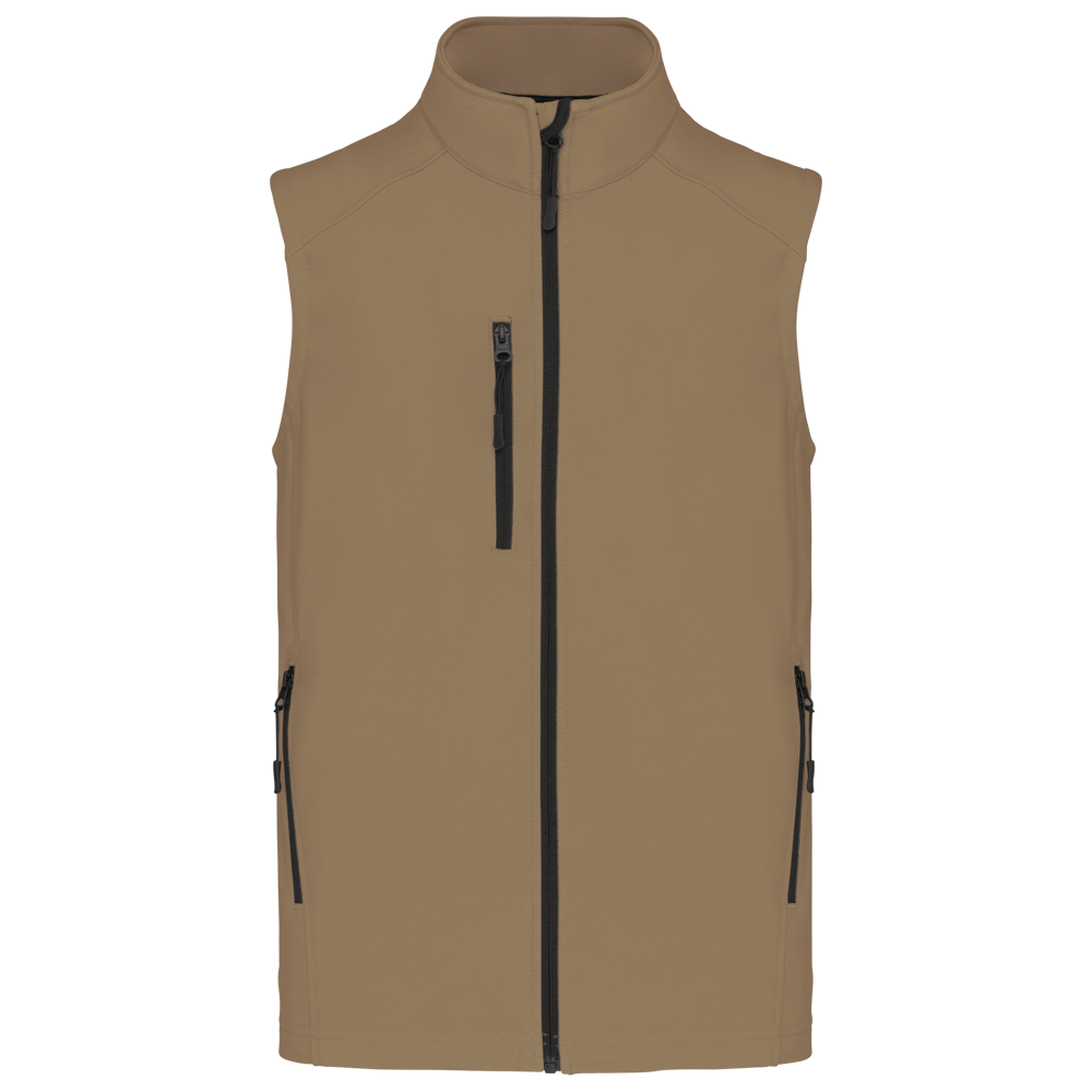 K403 - Herren Softshell Bodywärmer - camel