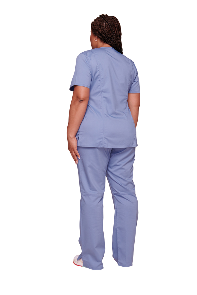 - Oberteil in Wickeloptik, Damen - Ciel Blue