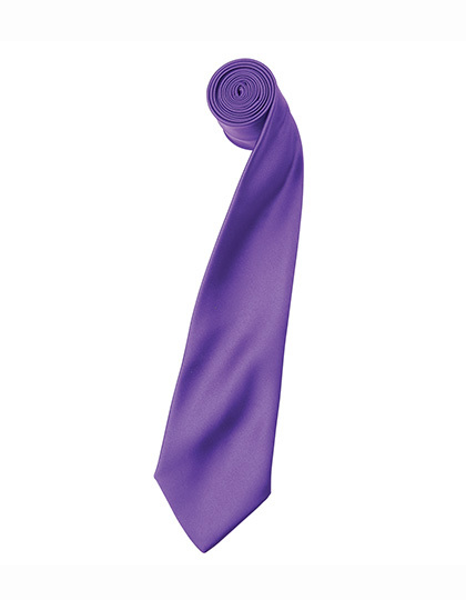 Premier Workwear - Colours Collection Satin Tie - Rich Violet (ca. Pantone 2587C)